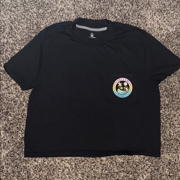 Volcom Black Tee with Colorful Graphic - Picture 1 of 4